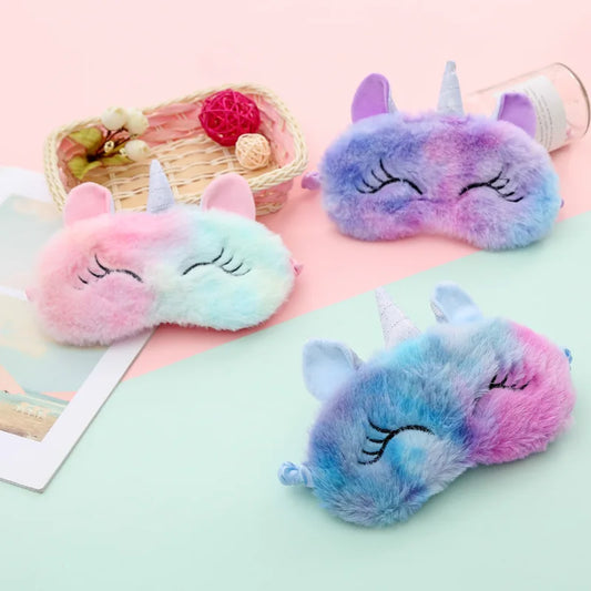 Masque de Sommeil Licorne Kawaii – Tout Doux pour Rêves Magiques 🦄💤