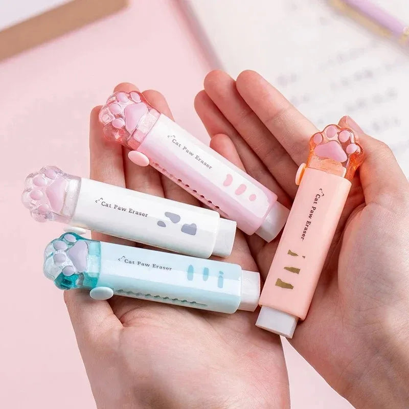 Gomme Patte de Chat Kawaii – Rétractable & Trop Mignonne !
