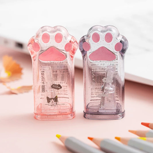 Taille-Crayon Patte de Chat Kawaii âš Adorable papeterie pour lâĂ©cole ou le bureau