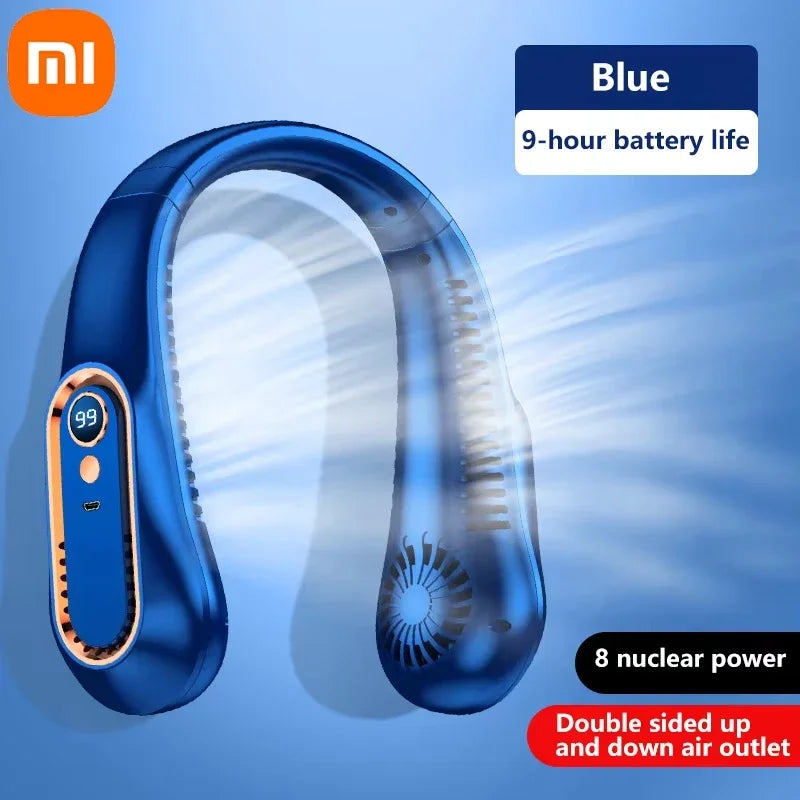 🌬️ Ventilateur de Cou Xiaomi – USB Rechargeable & Silencieux – 10000mAh