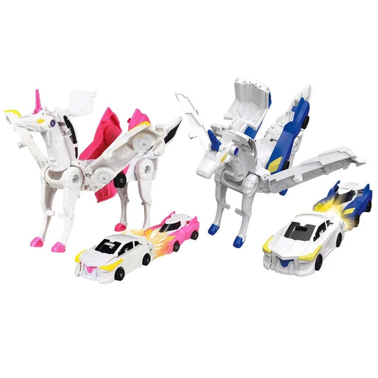 Voiture Licorne Magique – Figurine Transformable Kawaii en Dragon ou Pégase