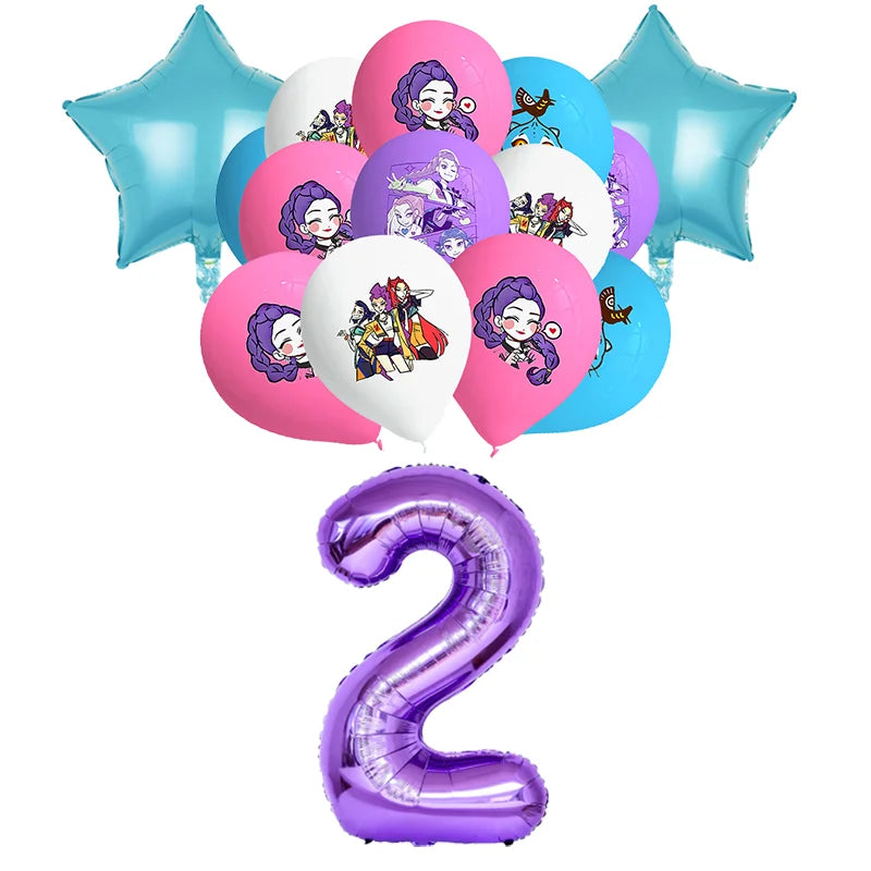 Kit Anniversaire Demon Slayer – Décorations Kawaii Demon Hunter
