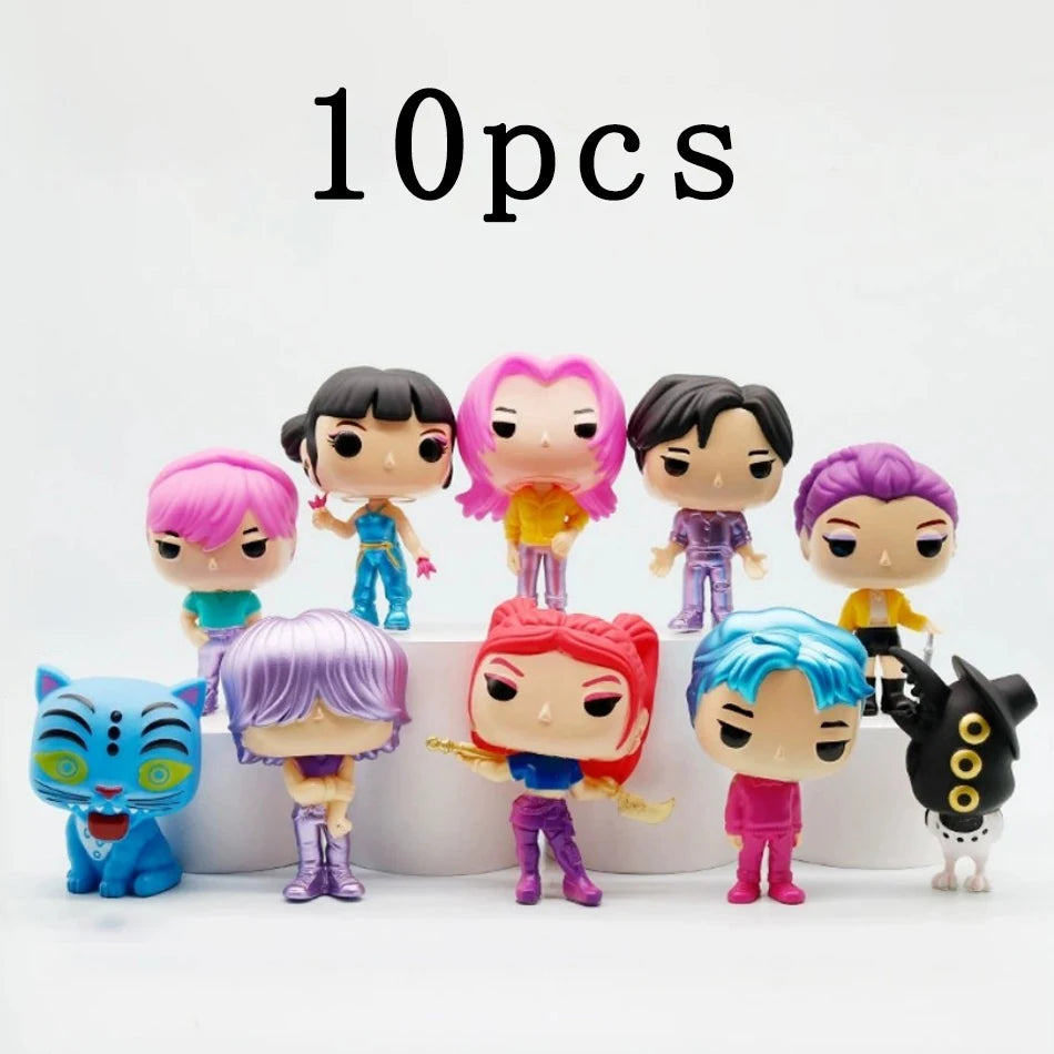 Lot de 10 Figurines Demon Slayer – Collection Kawaii Demon Hunter