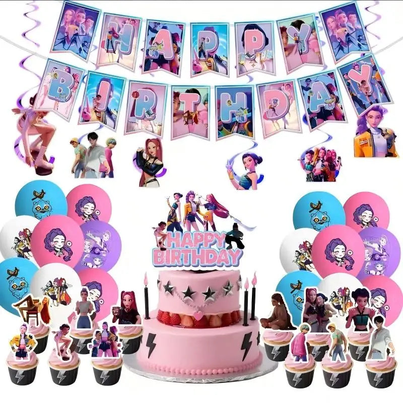 Kit Anniversaire Demon Slayer – Décorations Kawaii Demon Hunter