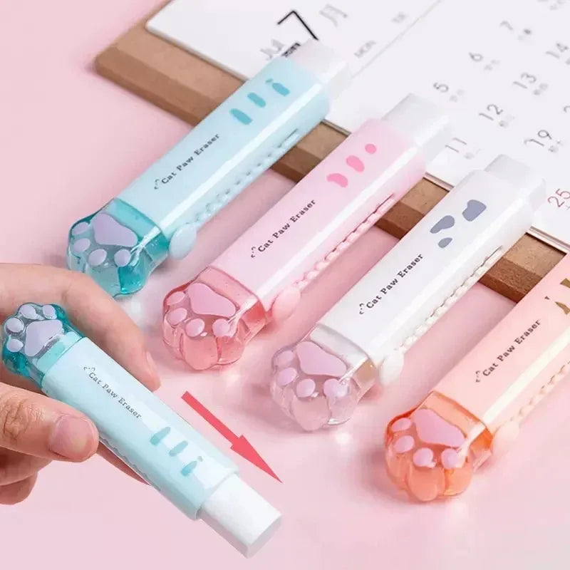 Gomme Patte de Chat Kawaii – Rétractable & Trop Mignonne !