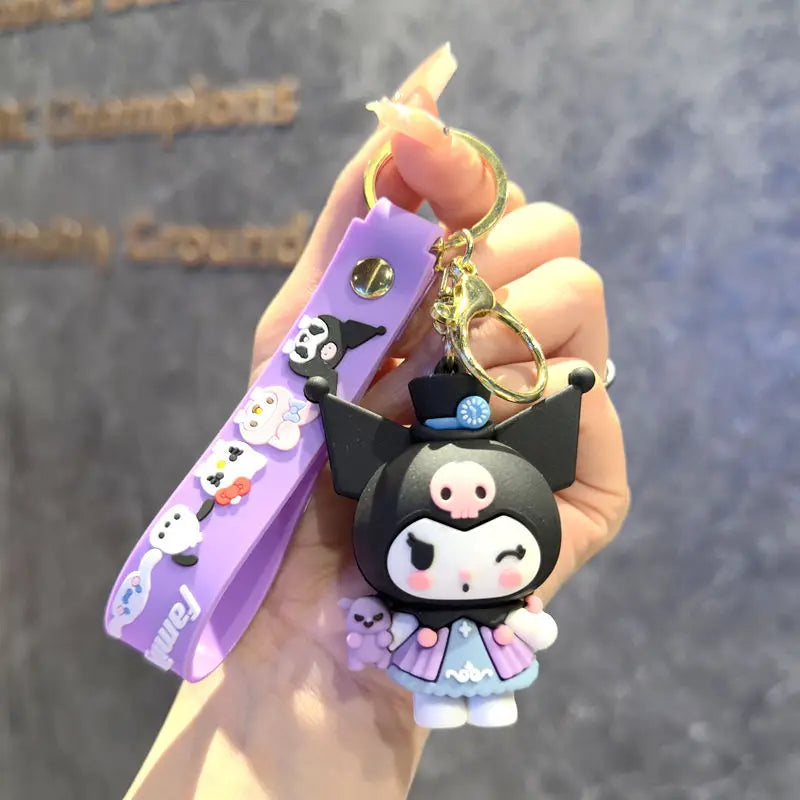 Porte-clés Kuromi Gothic Kawaii – Accessoire Sanrio trop stylé !