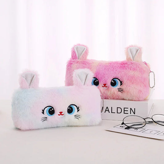 đ§ž Trousse Kawaii Peluche â Chat Trop Mignon Ă Grands Yeux