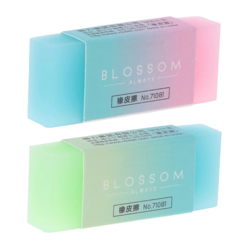 Gomme Dégradée Kawaii – Cube Doux Pastel pour Crayons ✨