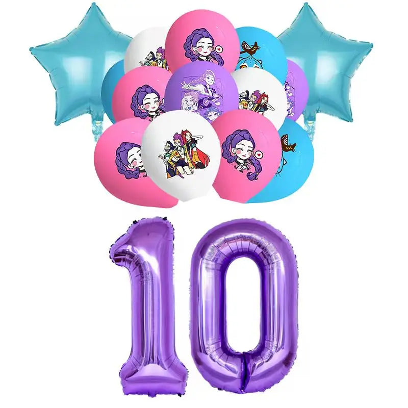 Kit Anniversaire Demon Slayer – Décorations Kawaii Demon Hunter