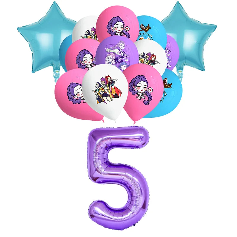Kit Anniversaire Demon Slayer – Décorations Kawaii Demon Hunter