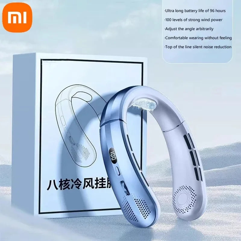 🌬️ Ventilateur de Cou Xiaomi – USB Rechargeable & Silencieux – 10000mAh