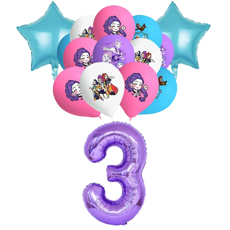 Kit Anniversaire Demon Slayer – Décorations Kawaii Demon Hunter