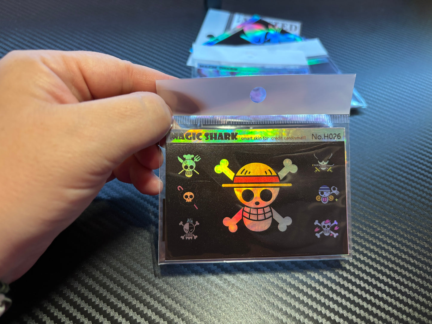 Stickers Holographiques Magic Shark pour Carte Bancaire
