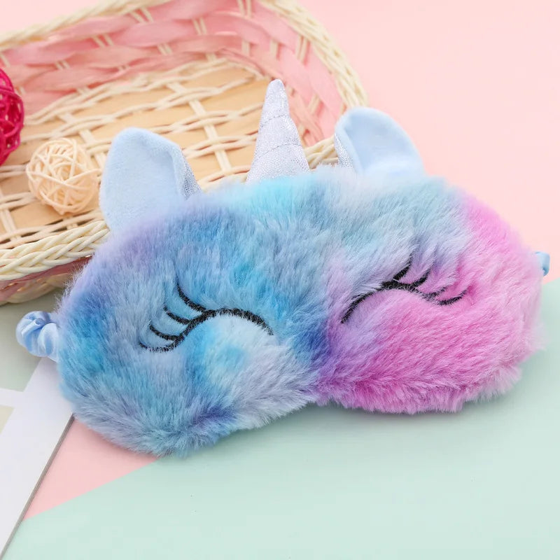 Masque de Sommeil Licorne Kawaii – Tout Doux pour Rêves Magiques 🦄💤