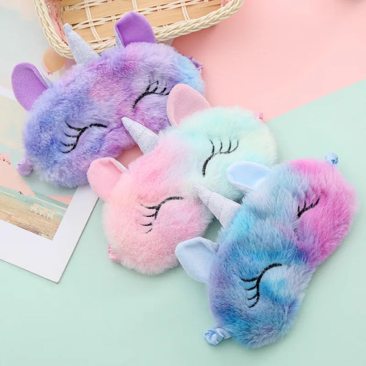 Masque de Sommeil Licorne Kawaii – Tout Doux pour Rêves Magiques 🦄💤