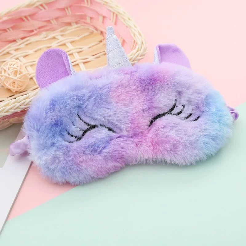 Masque de Sommeil Licorne Kawaii – Tout Doux pour Rêves Magiques 🦄💤