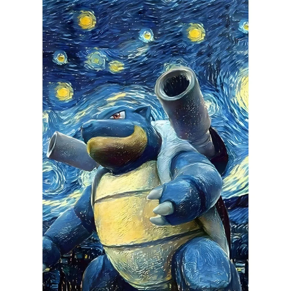 Tableau Van Gogh x Pikachu – Affiche artistique Kawaii (4 tailles)