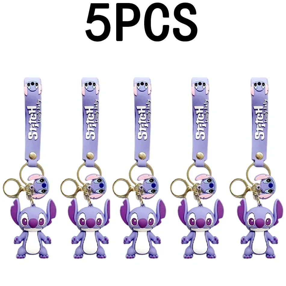 🧸 Stitch & Angel – Porte-clés Figurines Kawaii (x2 à x20 pièces)
