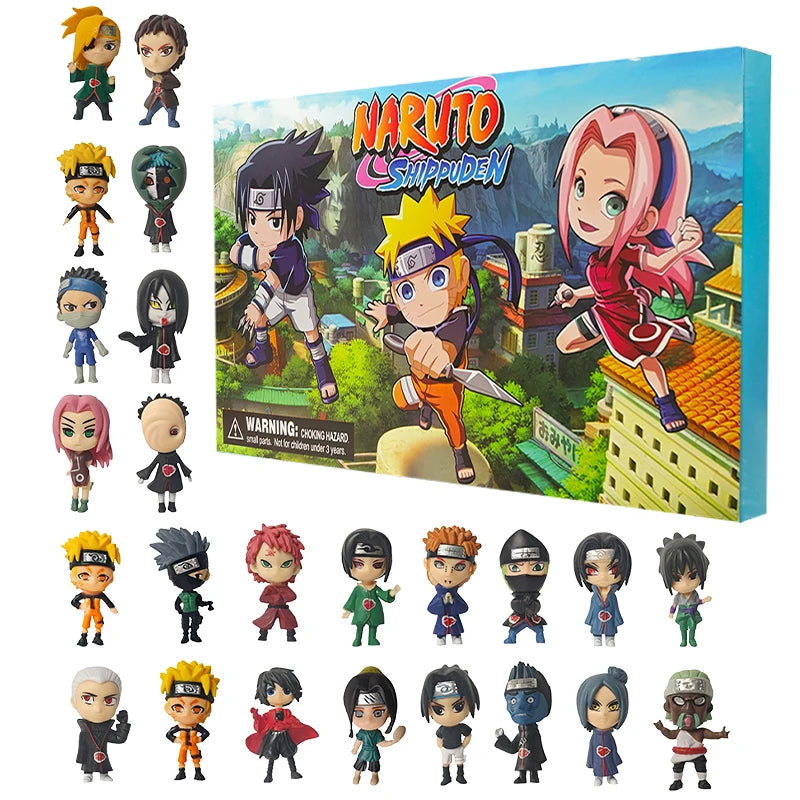Calendrier de l’Avent Naruto – 24 Figurines Mini Anime Ninja (Edition Collector)