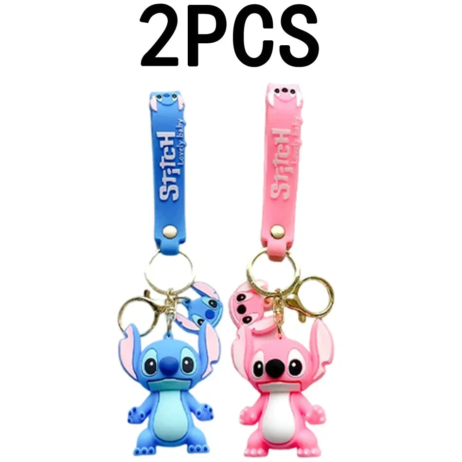 🧸 Stitch & Angel – Porte-clés Figurines Kawaii (x2 à x20 pièces)