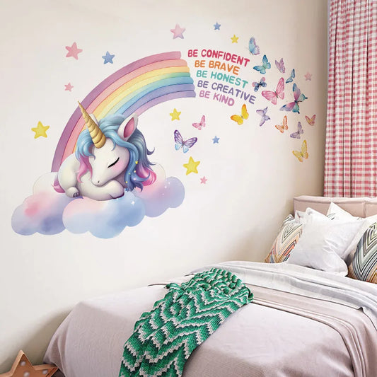 Sticker Licorne Mural Kawaii – Déco Magique pour Chambre d’Enfant