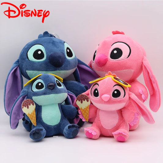🌟 Mini peluches Stitch & Angel mignonnes à accrocher – 12 à 25 cm