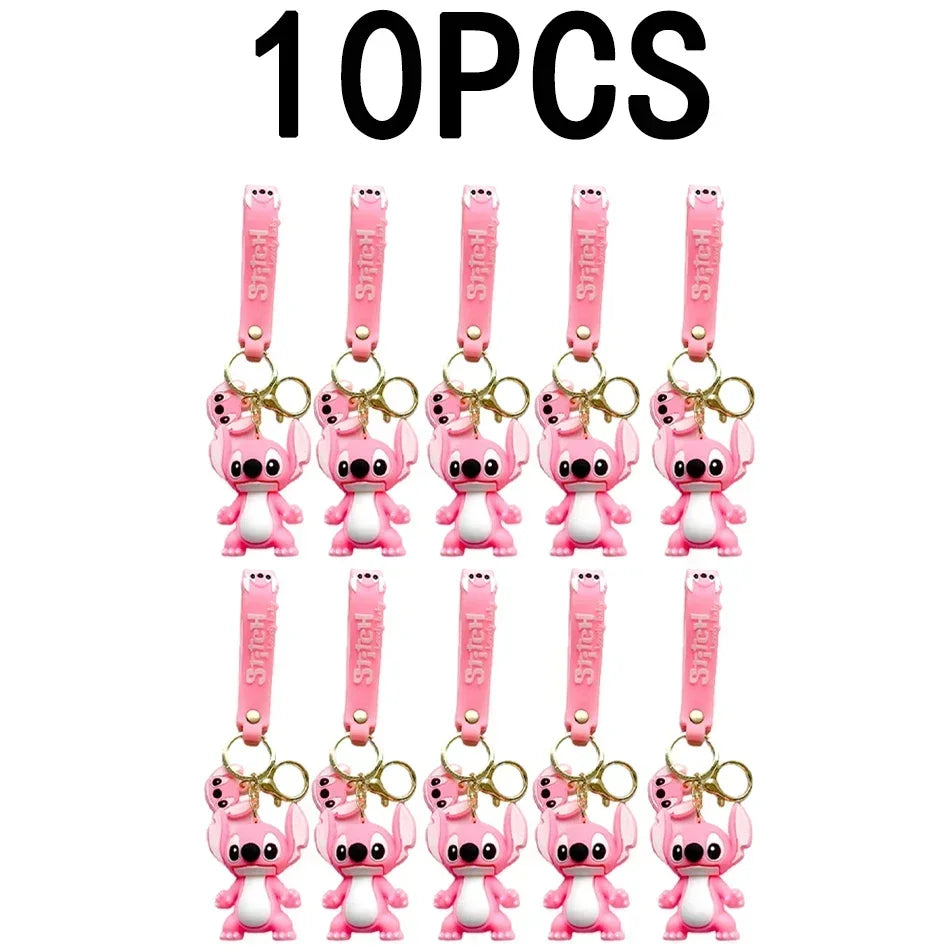 🧸 Stitch & Angel – Porte-clés Figurines Kawaii (x2 à x20 pièces)