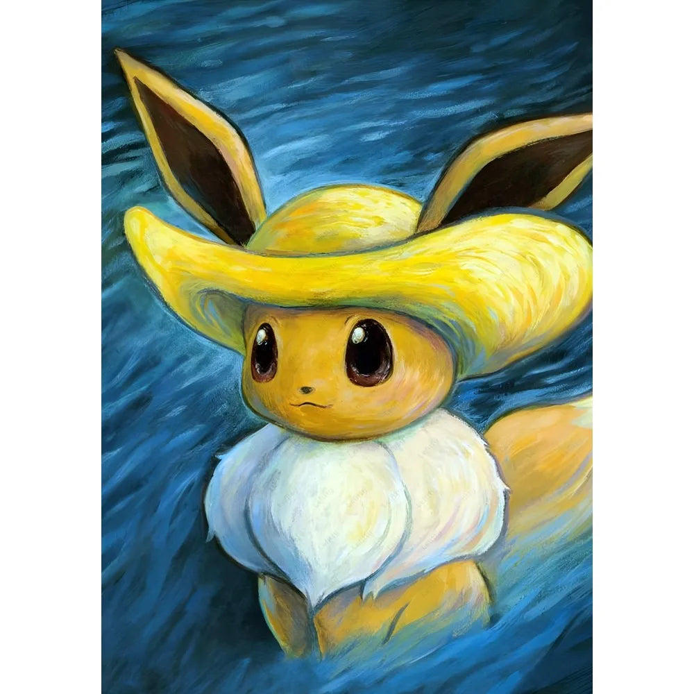 Tableau Van Gogh x Pikachu – Affiche artistique Kawaii (4 tailles)