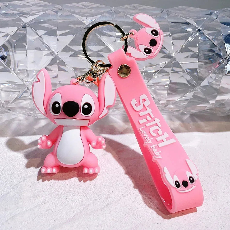 🧸 Stitch & Angel – Porte-clés Figurines Kawaii (x2 à x20 pièces)