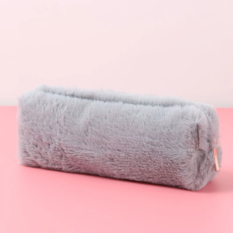 🐱 Trousse Peluche Kawaii – Chat Doux et Dégradé Pastel