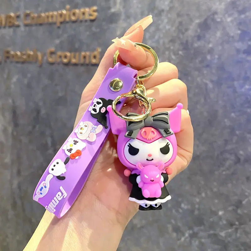 Porte-clés Kuromi Gothic Kawaii – Accessoire Sanrio trop stylé !