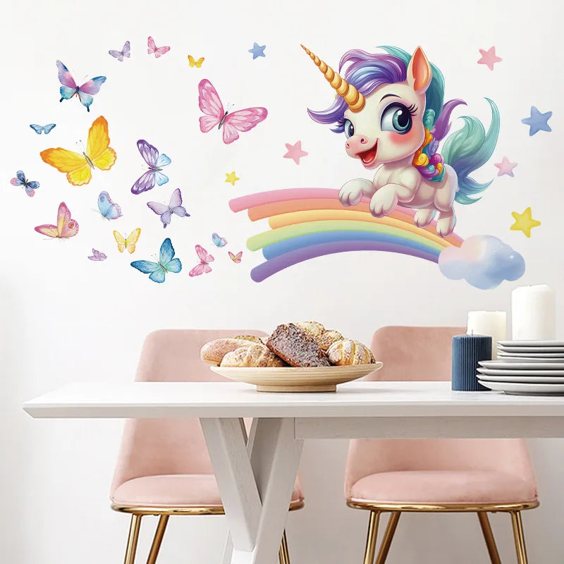 Sticker Licorne Mural Kawaii – Déco Magique pour Chambre d’Enfant