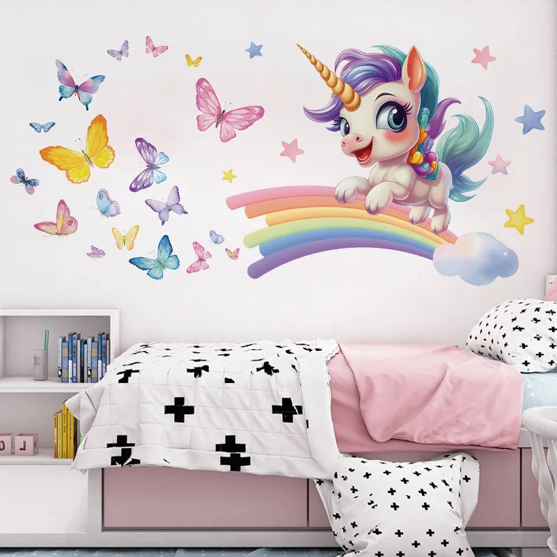 Sticker Licorne Mural Kawaii – Déco Magique pour Chambre d’Enfant