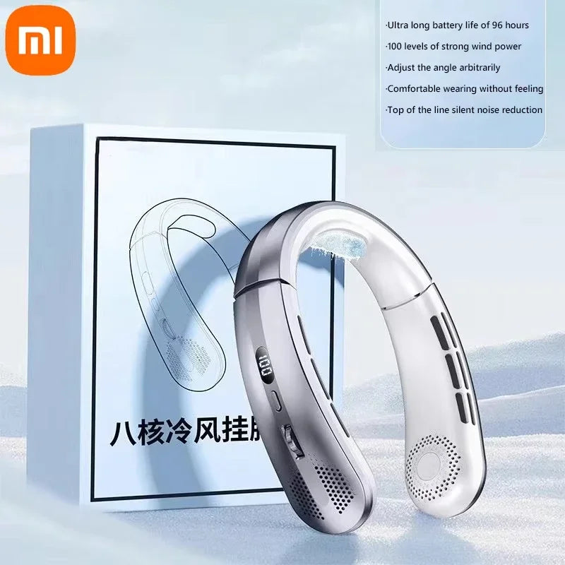 🌬️ Ventilateur de Cou Xiaomi – USB Rechargeable & Silencieux – 10000mAh