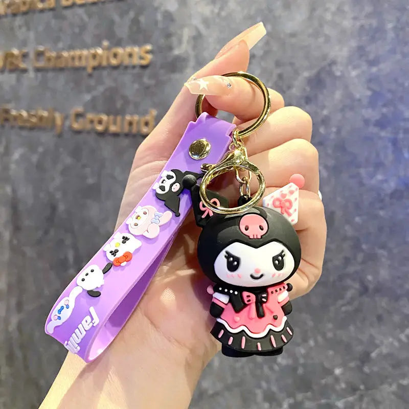 Porte-clés Kuromi Gothic Kawaii – Accessoire Sanrio trop stylé !