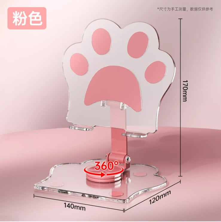 🐾 Support de Téléphone Patte de Chat – Réglable & Kawaii