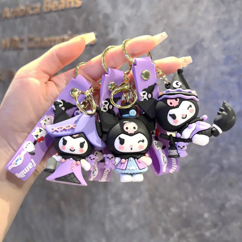 Porte-clés Kuromi Gothic Kawaii – Accessoire Sanrio trop stylé !