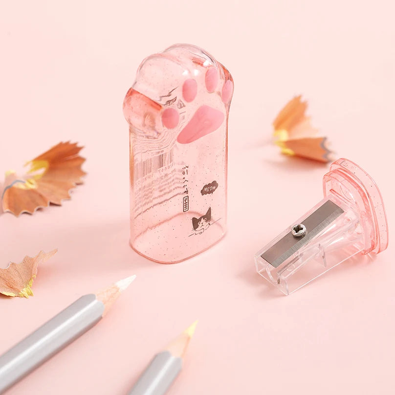 Taille-Crayon Patte de Chat Kawaii ✨ Adorable papeterie pour l’école ou le bureau