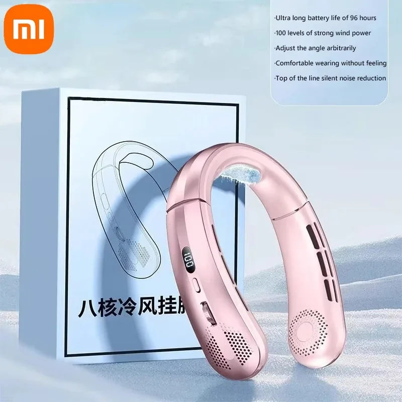 🌬️ Ventilateur de Cou Xiaomi – USB Rechargeable & Silencieux – 10000mAh
