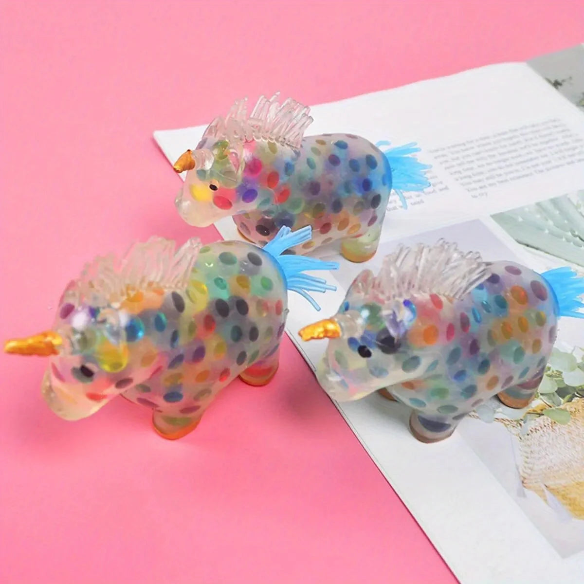 🦄 Licorne Anti-Stress Kawaii – Balle Magique à Perles Colorées