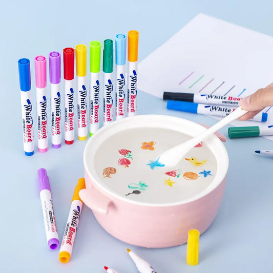 Stylo Magique Flottant Kawaii ✨ Avec Cuillère – Dessin sur l’eau