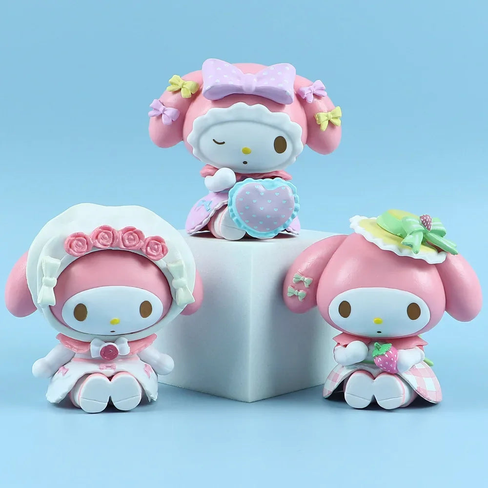 Figurines My Melody – Tea Party Édition ✨ MINISO Sanrio à collectionner !