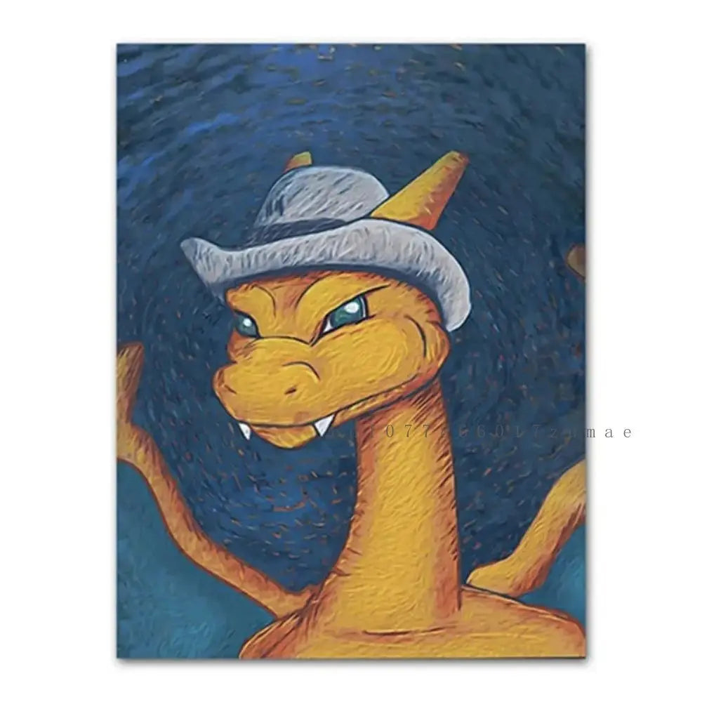 Affiches Pikachu Artistiques 🎨 – Aquarelle Van Gogh Pokémon