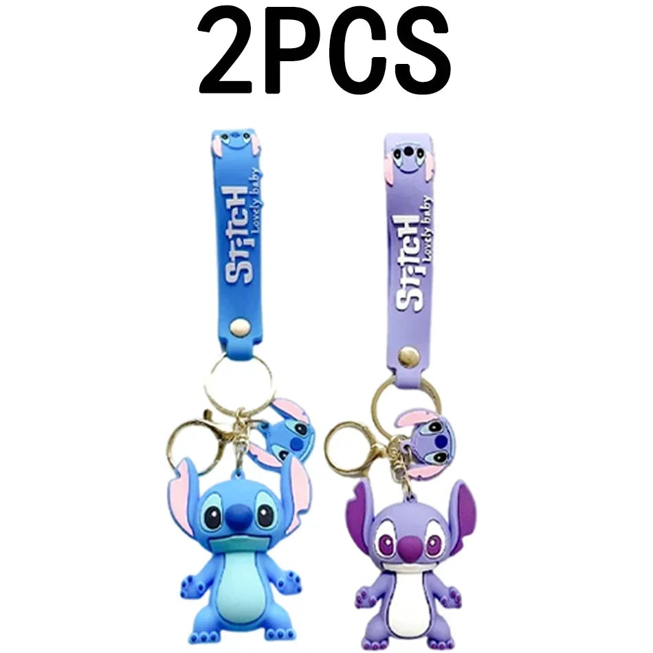 🧸 Stitch & Angel – Porte-clés Figurines Kawaii (x2 à x20 pièces)
