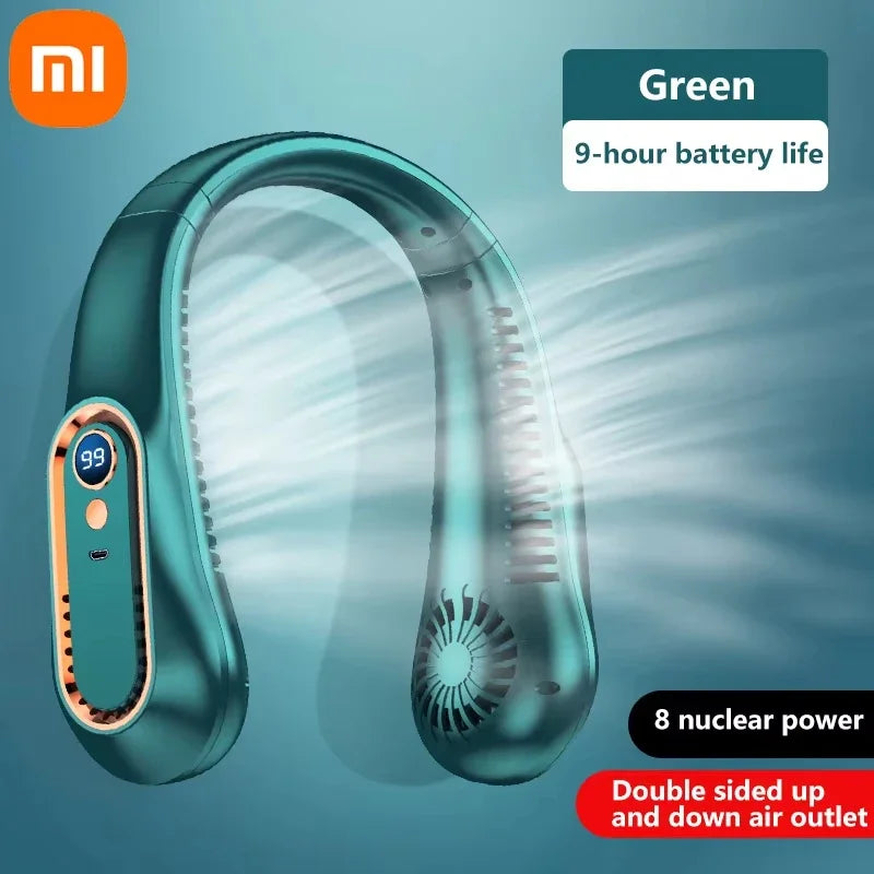 🌬️ Ventilateur de Cou Xiaomi – USB Rechargeable & Silencieux – 10000mAh