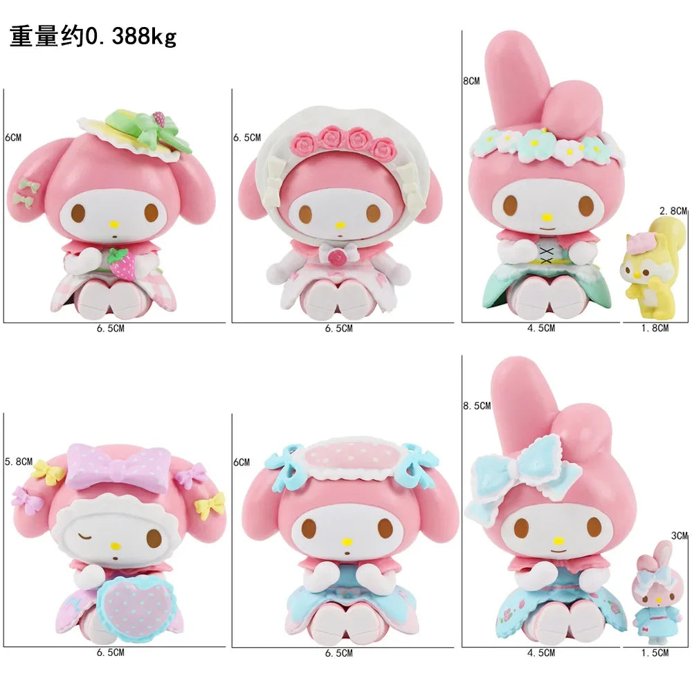 Figurines My Melody – Tea Party Édition ✨ MINISO Sanrio à collectionner !