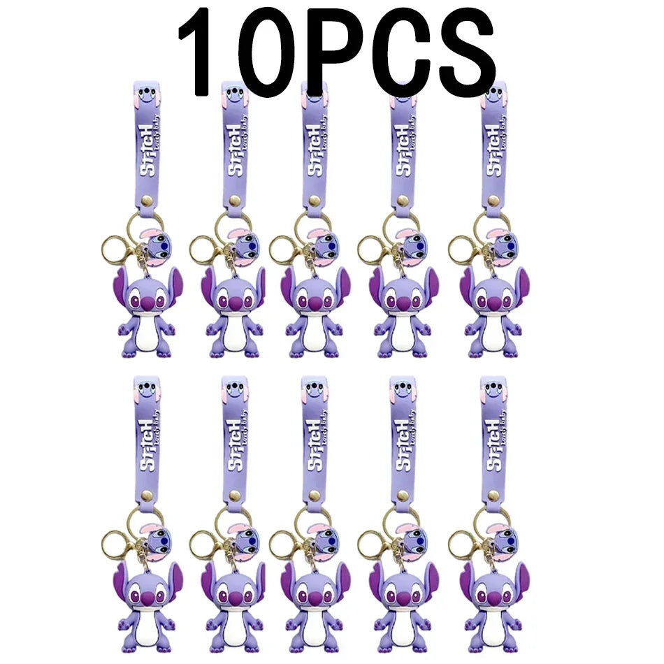 🧸 Stitch & Angel – Porte-clés Figurines Kawaii (x2 à x20 pièces)