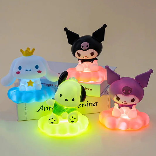 🌙 Veilleuse Sanrio Kawaii – Lampe Nuage avec Kuromi, My Melody & Cie
