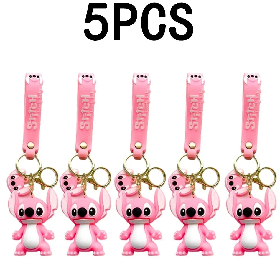 🧸 Stitch & Angel – Porte-clés Figurines Kawaii (x2 à x20 pièces)