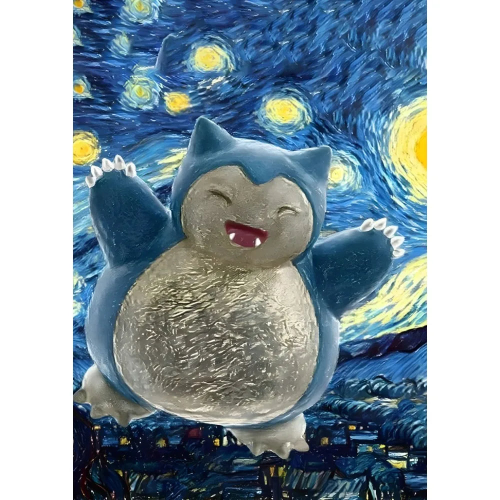 Tableau Van Gogh x Pikachu – Affiche artistique Kawaii (4 tailles)